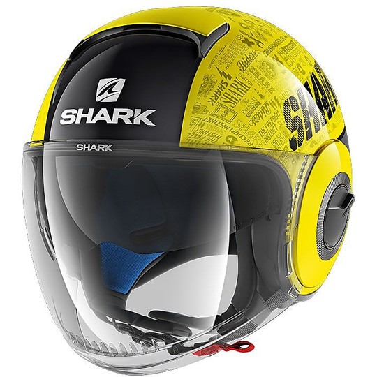 Motorcycle Helmet Jet Shark NANO TRIBUTE RM Yellow Black