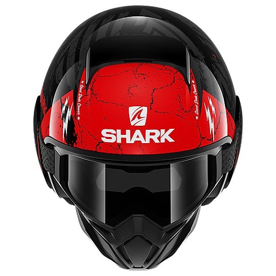 Motorcycle Helmet Jet Shark STREET-DRAK Crower Black Anthracite Red