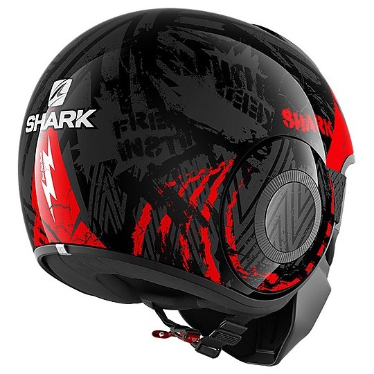 Motorcycle Helmet Jet Shark STREET-DRAK Crower Black Anthracite Red