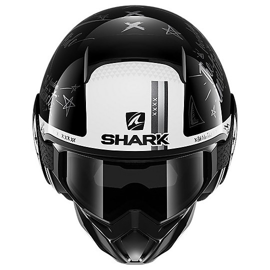 Motorcycle Helmet Jet Shark STREET-DRAK Tribute RM Black Anthracite White