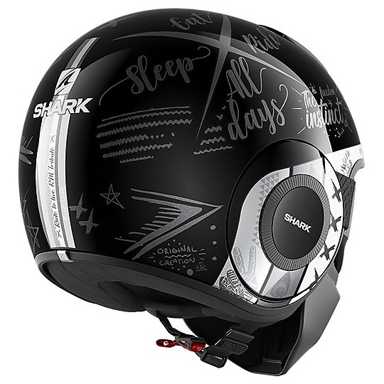 Motorcycle Helmet Jet Shark STREET-DRAK Tribute RM Black Anthracite White
