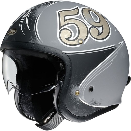 Motorcycle helmet Jet Shoei JO Vintage Gratte Ciel TC10