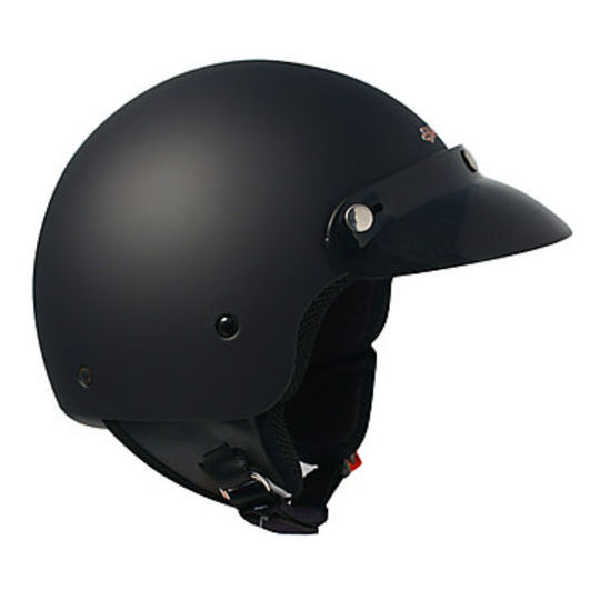 53-54cm Black Demi Jet Helmet SKA-P 1FH SMARTY XS 