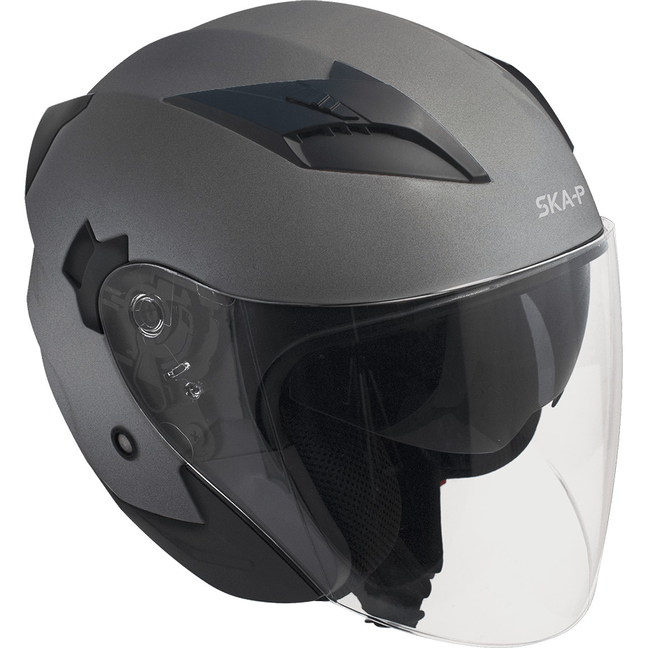 Motorcycle Helmet Jet Ska-p 1PH BOLT MONO Satin Anthracite