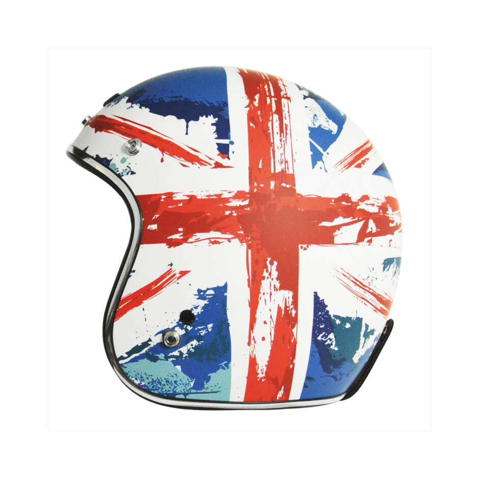 Motorcycle Helmet Jet Source First Vintage Custom Flag UK