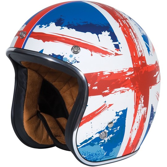 Motorcycle Helmet Jet Source First Vintage Custom Flag UK