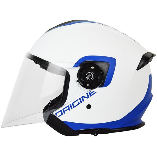 Motorcycle Helmet Jet Source Palio 2.0 Flow Double Visor Blue Matt White