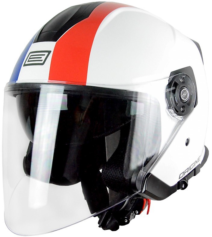 Motorcycle Helmet Jet Source Palio Double Visor France Blue White Red