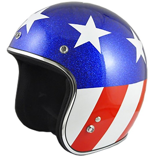 Motorcycle Helmet Jet Source Prime Vegas Blue White Red