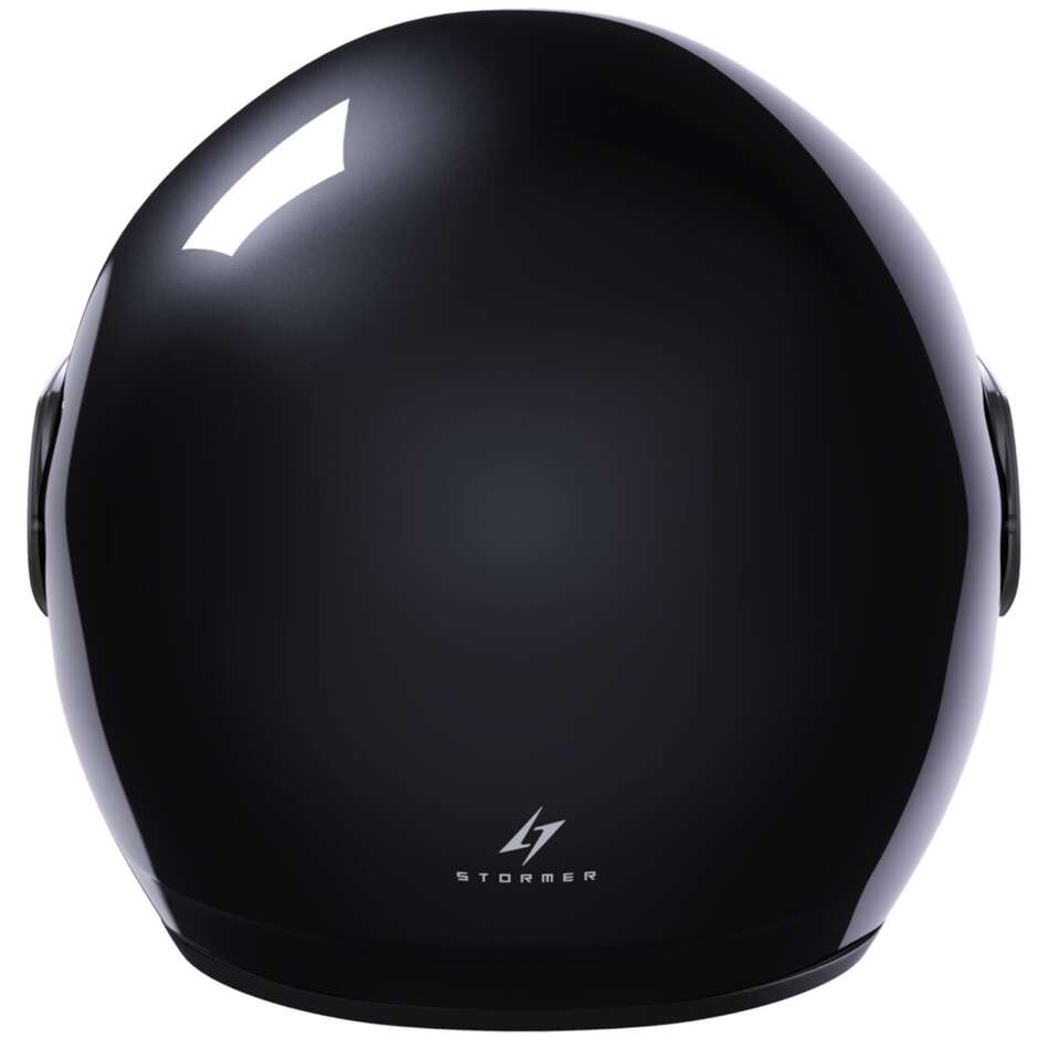 Motorcycle Helmet Jet Stormer SUN 2.0 Solid Black Pearl
