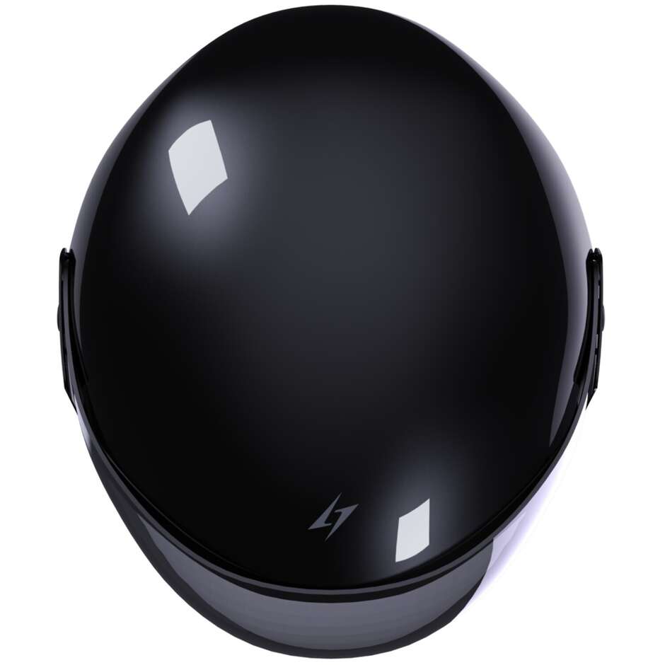 Motorcycle Helmet Jet Stormer SUN 2.0 Solid Black Pearl