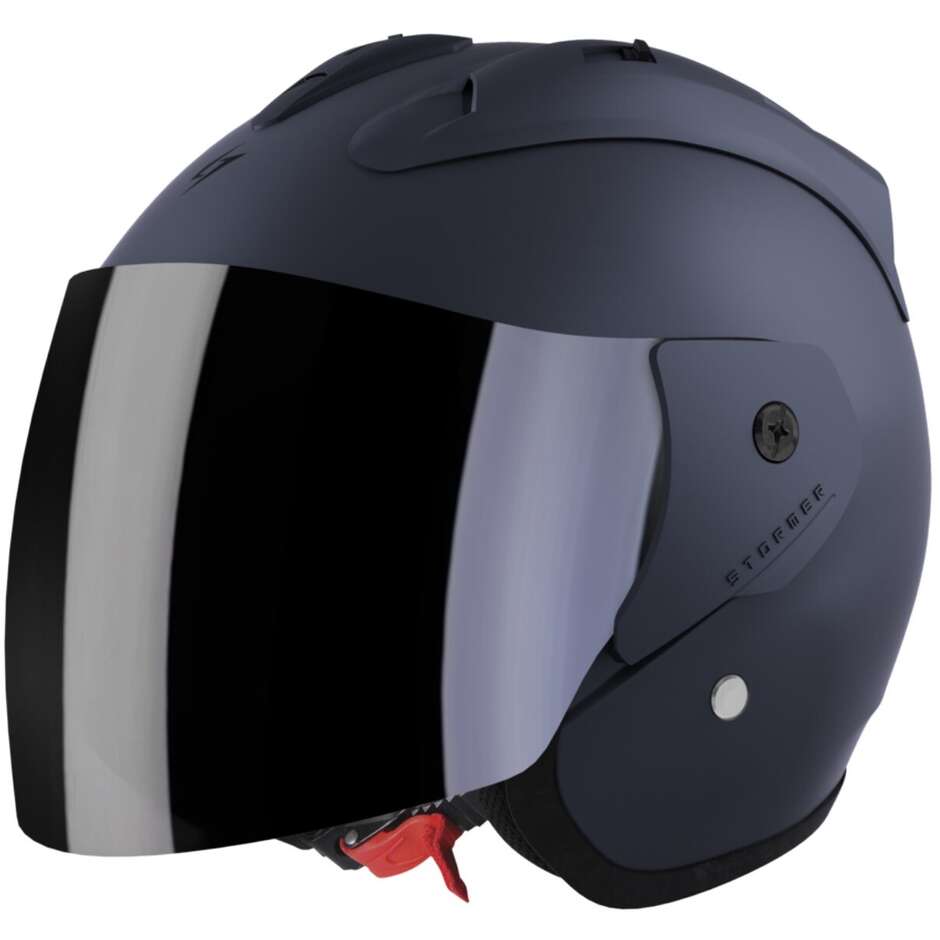 Motorcycle Helmet Jet Stormer SUN EVO 2.0 Solid Gray Gun Metal Matt