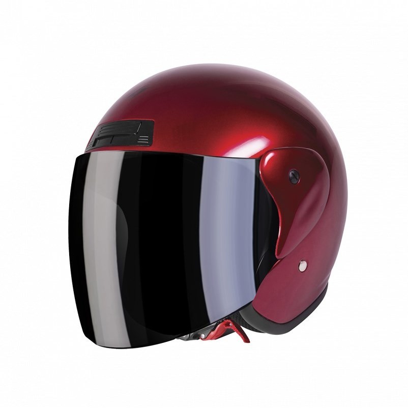 Motorcycle Helmet Jet Stormer SUN EVO Red Metal