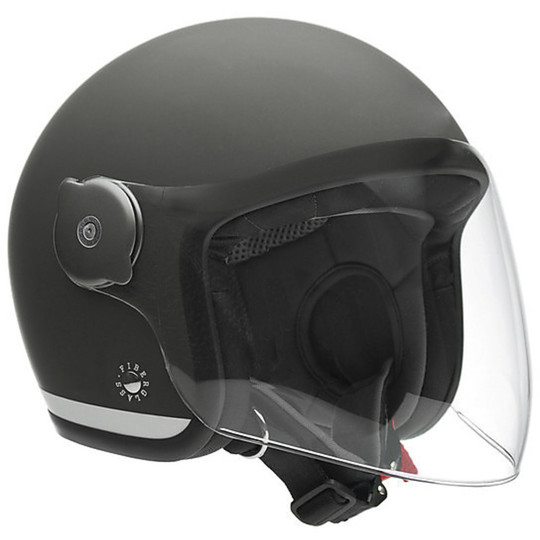 Motorcycle Helmet Jet Tucano Urbano EL'MET Fiber Dark Grey matt