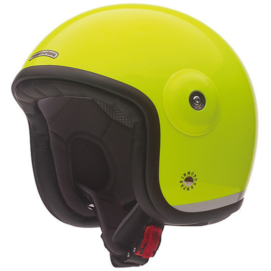 Motorcycle Helmet Jet Tucano Urbano EL'MET Fiber Fluorescent Yellow