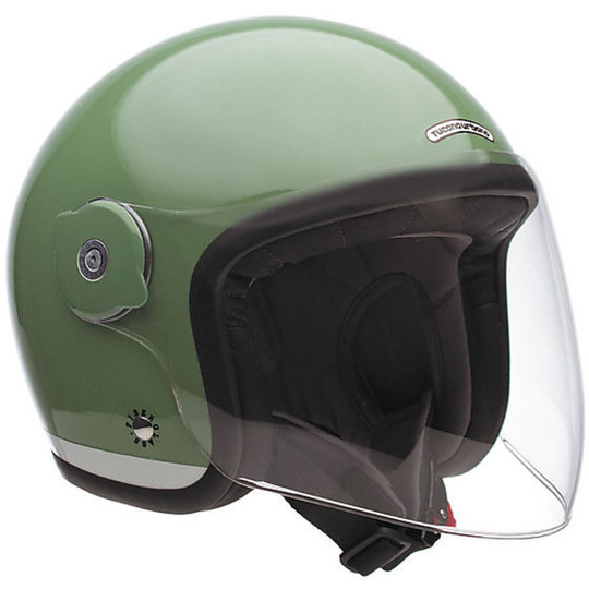 Motorcycle Helmet Jet Tucano Urbano EL'MET Fiber Pastel Green