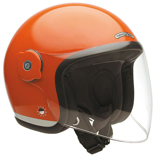 Motorcycle Helmet Jet Tucano Urbano EL'MET Fiber Persimmon Orange