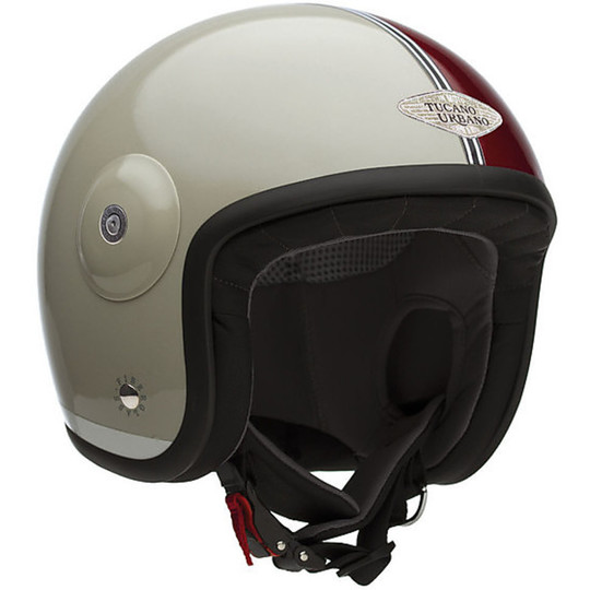 Motorcycle Helmet Jet Tucano Urbano EL'MET Fiber Red Bicolor
