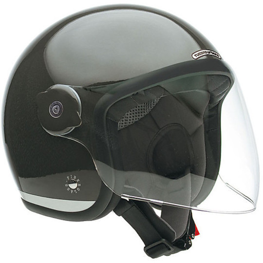 Motorcycle Helmet Jet Tucano Urbano EL'MET Griio Dark Fiber