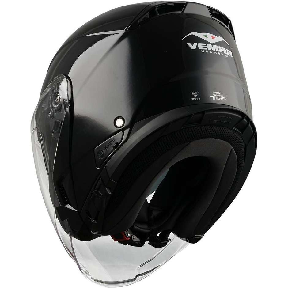 Motorcycle Helmet Jet Vemar FENG Double Visor Black