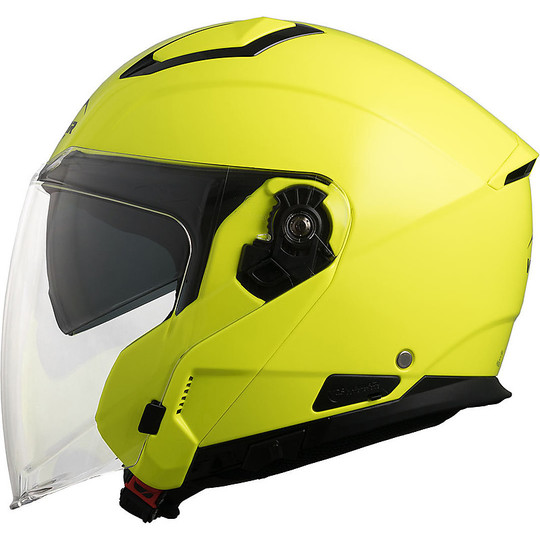 Motorcycle Helmet Jet Vemar FENG Double Visor Yellow Fluo