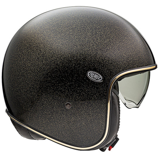 Motorcycle Helmet Jet Vintage In Premier Fiber VINTAGE EVO U9 GLITTER GOLD