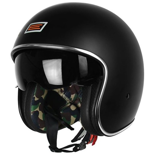 Motorcycle Helmet Jet Vintage Origin Sprint visor Interior Matt Black Camo