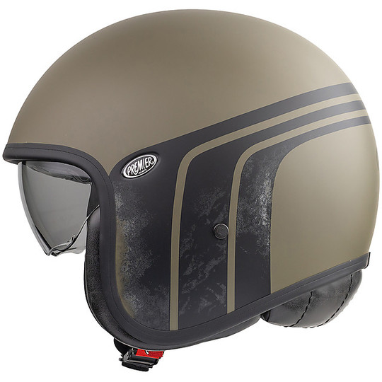 Motorcycle Helmet Jet Vintage VINTAGE EVO Premier Fiber BTR Military Green BM