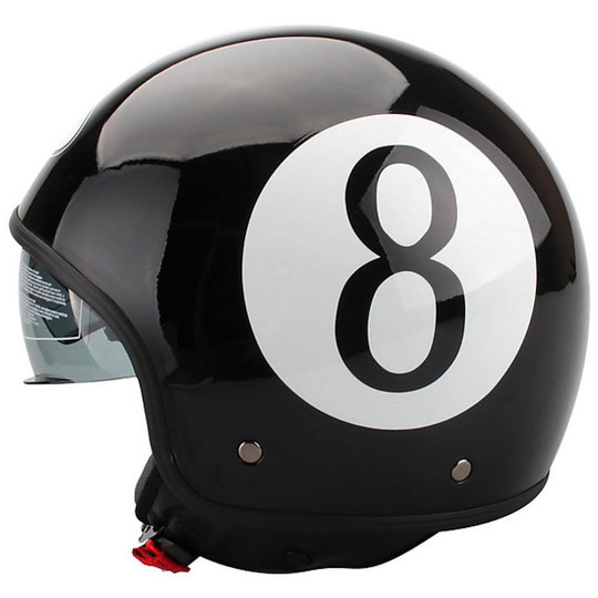 Motorcycle Helmet Jet Vintage With Visor Inner Bhr 708 Eigth