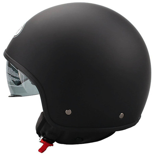 Motorcycle Helmet Jet Vintage With Visor Inner Bhr 708 Matt Black