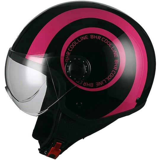 Motorcycle Helmet Jet Visor BHR 801 Cool Line B Fuxia