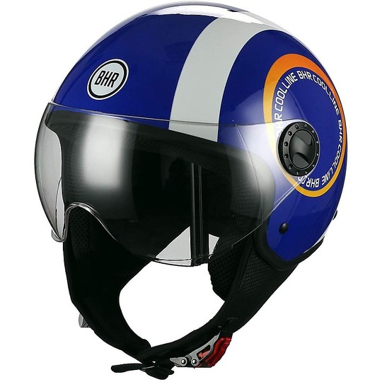 Motorcycle Helmet Jet Visor BHR 801 Cool Line F Blue