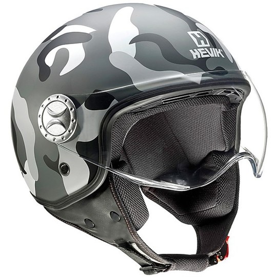 Motorcycle helmet Jet With Visor Hevik HV20 Camouflage