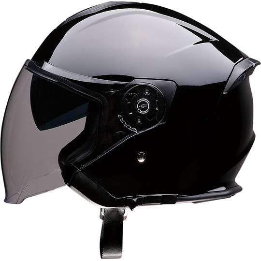 Motorcycle Helmet Jet Z1r Double Visor Road Max Glossy Black