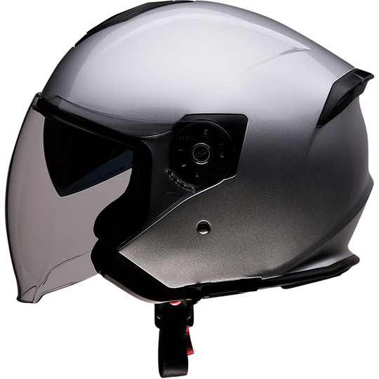 Motorcycle Helmet Jet Z1r Double Visor Road Max Glossy Gray