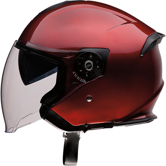 Motorcycle Helmet Jet Z1r Double Visor Road Max Red Wine