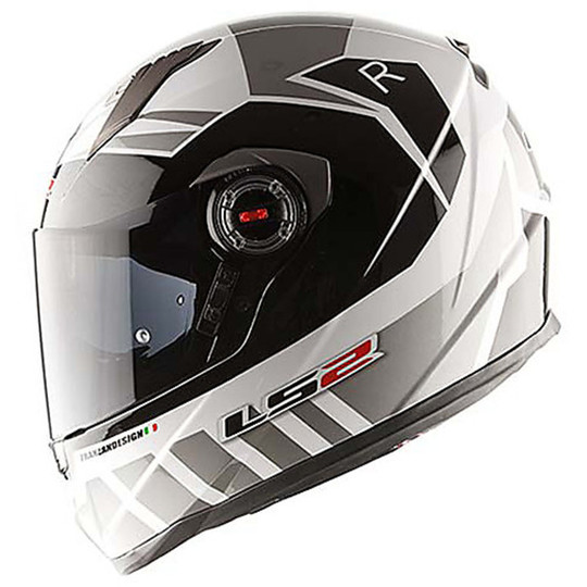 Motorcycle Helmet LS2 FF322 Full Voltage Black Grey White Fiber