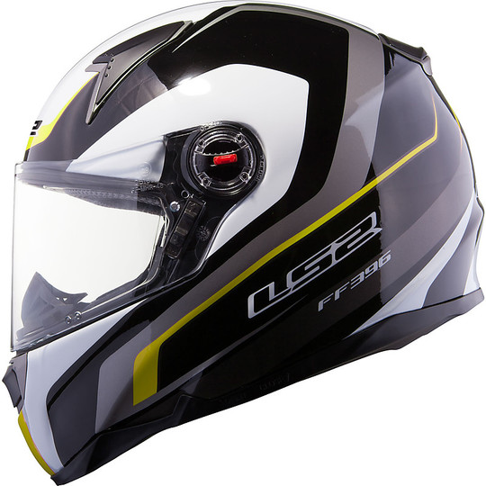 Motorcycle Helmet LS2 FF396 FT2 Full Force R Black Yellow Visor Fluo Doppia
