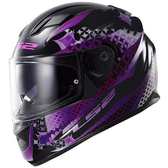 Motorcycle Helmet LS2 Integral Stream Lux Black / Pink
