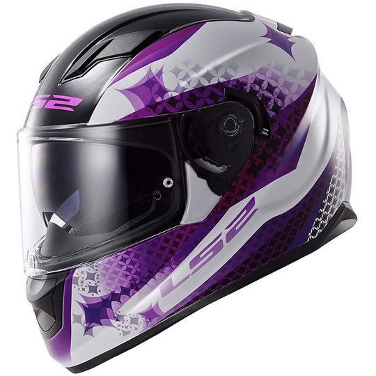 Motorcycle Helmet LS2 Integral Stream Lux White / Pink