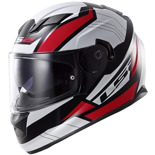 Motorcycle Helmet LS2 Integral Stream Omega Black / White / Red