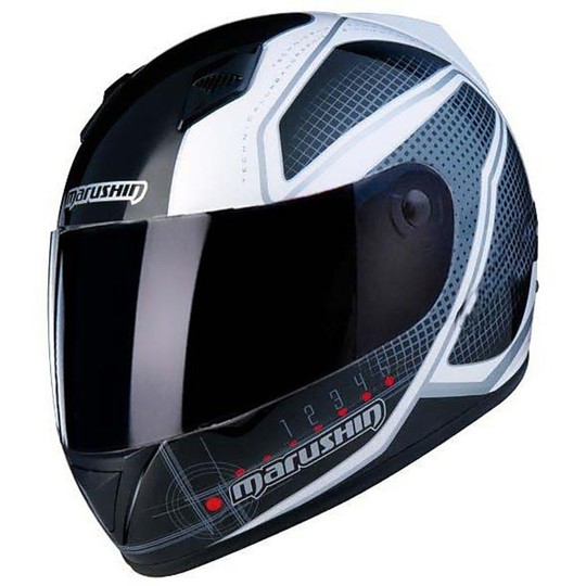 Motorcycle Helmet Marushin Full 778Nx Biomech Black-White