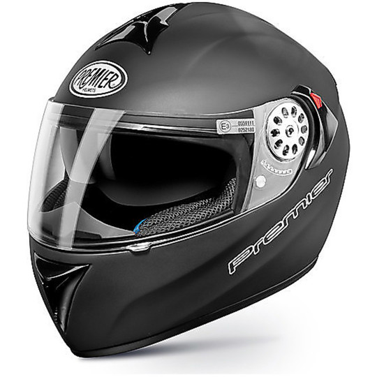 Motorcycle Helmet Matte Black Monochrome Angel integral Premier Double Visor
