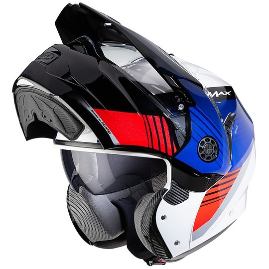 Motorcycle Helmet Mdulare Homologation P / J Caberg TOURMAX TITAN Blue White Red