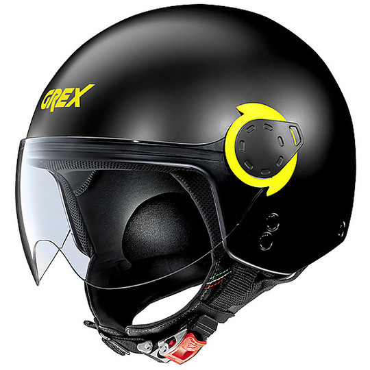 Motorcycle Helmet Mini-Jet Grex G3.1e Couplè 010 Black Matt Yellow
