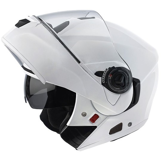 Motorcycle Helmet Modular Airoh Rides Double Homologation White