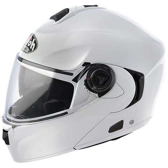 Motorcycle Helmet Modular Airoh Rides Double Homologation White