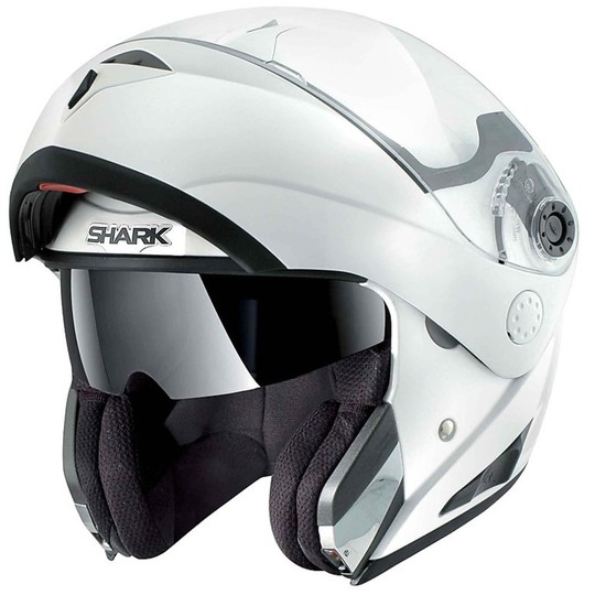Motorcycle helmet Modular be opened Shark Dopiia OPENLINE Visor White