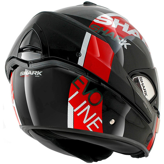 Motorcycle helmet Modular be opened Shark EVOLINE 3 DROP Black Red