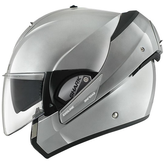 Motorcycle helmet Modular be opened Shark EVOLINE 3 Silver New